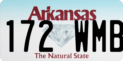 AR license plate 172WMB