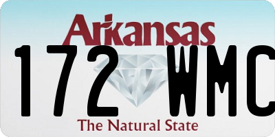 AR license plate 172WMC