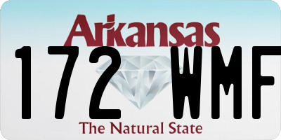 AR license plate 172WMF