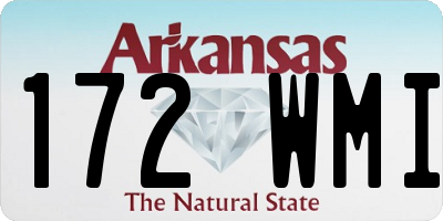 AR license plate 172WMI
