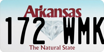 AR license plate 172WMK