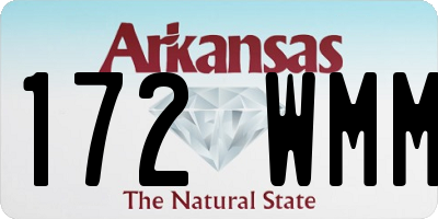 AR license plate 172WMM