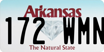 AR license plate 172WMN