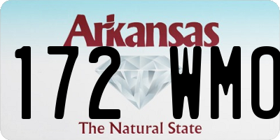 AR license plate 172WMO