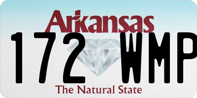 AR license plate 172WMP