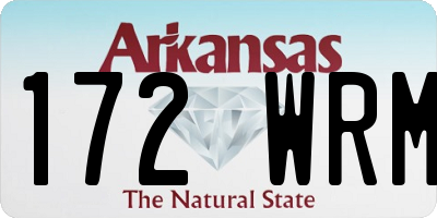 AR license plate 172WRM