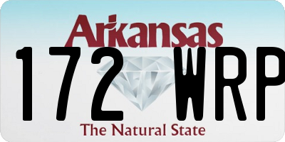 AR license plate 172WRP