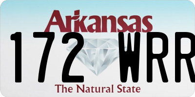AR license plate 172WRR