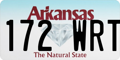 AR license plate 172WRT