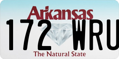 AR license plate 172WRU