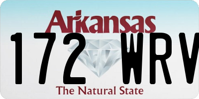 AR license plate 172WRV