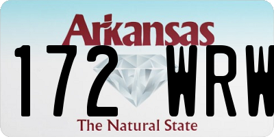 AR license plate 172WRW