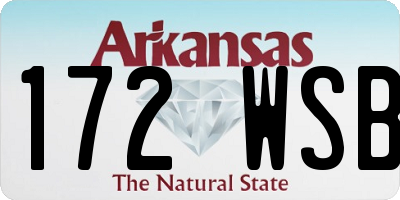 AR license plate 172WSB