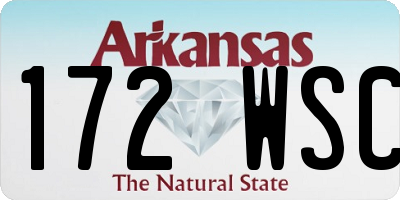 AR license plate 172WSC