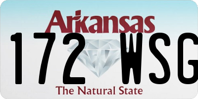 AR license plate 172WSG