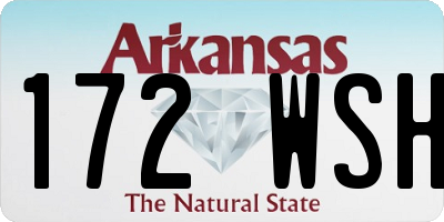 AR license plate 172WSH