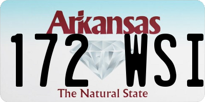 AR license plate 172WSI