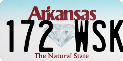 AR license plate 172WSK