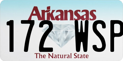 AR license plate 172WSP