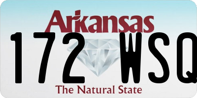 AR license plate 172WSQ