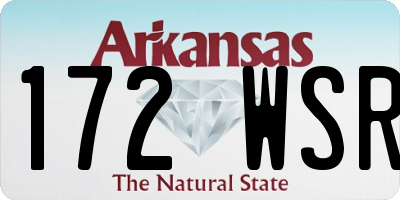 AR license plate 172WSR