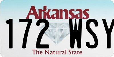 AR license plate 172WSY