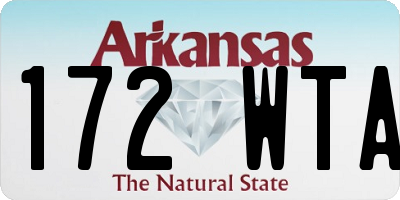 AR license plate 172WTA