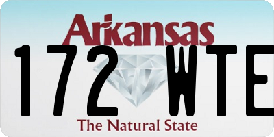 AR license plate 172WTE