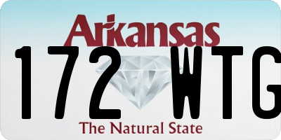AR license plate 172WTG
