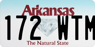 AR license plate 172WTM