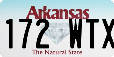 AR license plate 172WTX