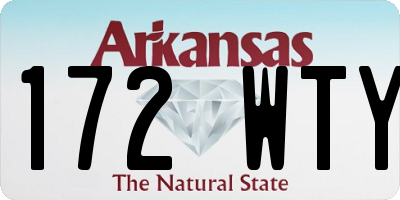AR license plate 172WTY