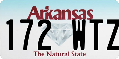AR license plate 172WTZ