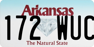 AR license plate 172WUC