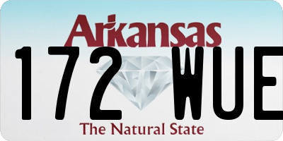 AR license plate 172WUE