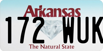 AR license plate 172WUK