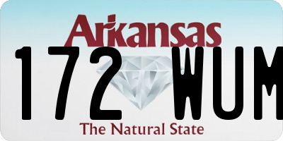 AR license plate 172WUM