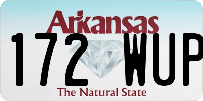 AR license plate 172WUP