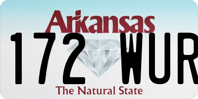 AR license plate 172WUR