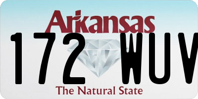 AR license plate 172WUV