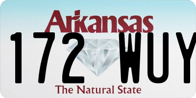 AR license plate 172WUY