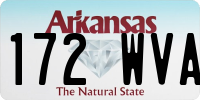 AR license plate 172WVA