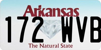 AR license plate 172WVB