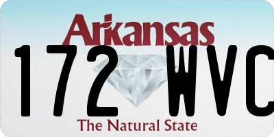 AR license plate 172WVC