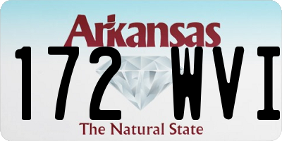 AR license plate 172WVI
