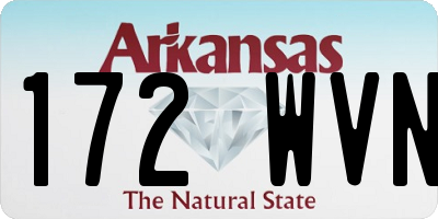 AR license plate 172WVN