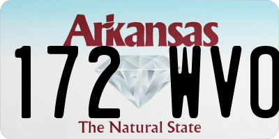 AR license plate 172WVO