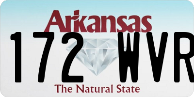 AR license plate 172WVR