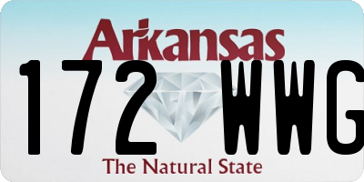 AR license plate 172WWG