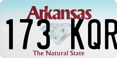 AR license plate 173KQR